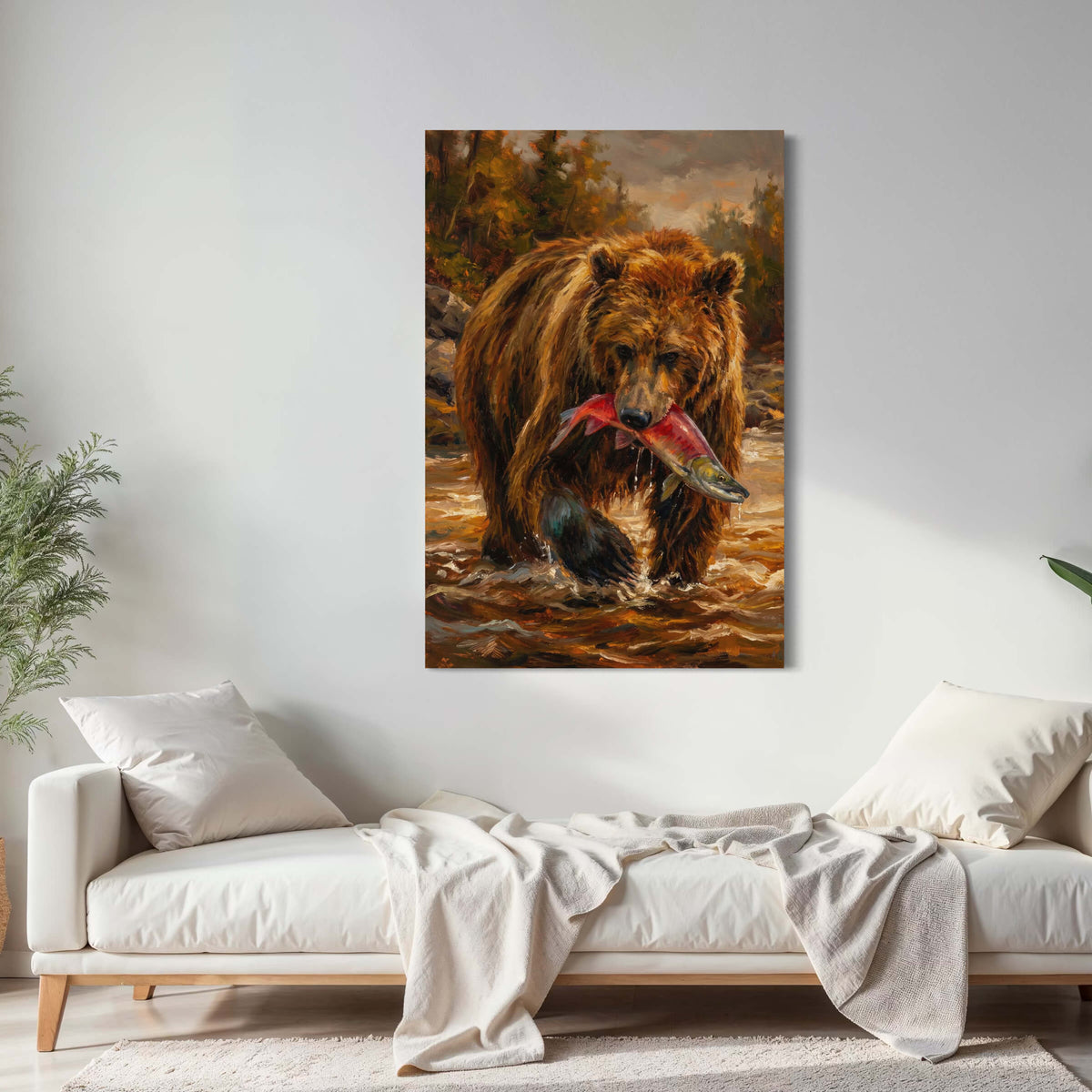 Grizzly With Salmon