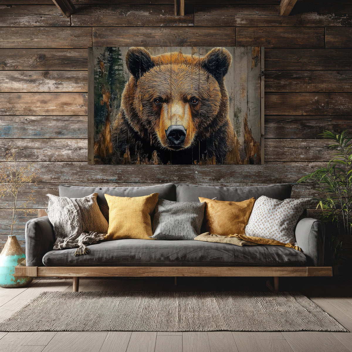 Bear on Barnwood