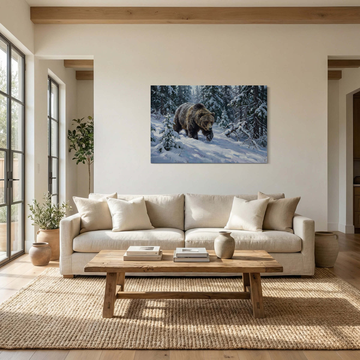 Grizzly in Fresh Snow