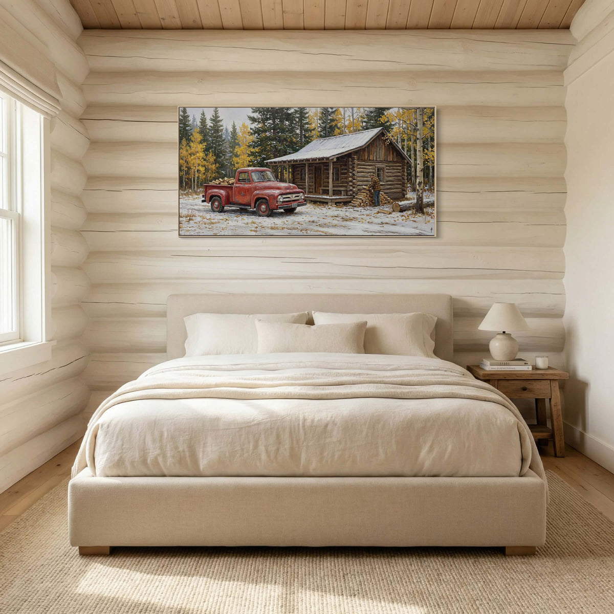 Cabin Work in First Snow