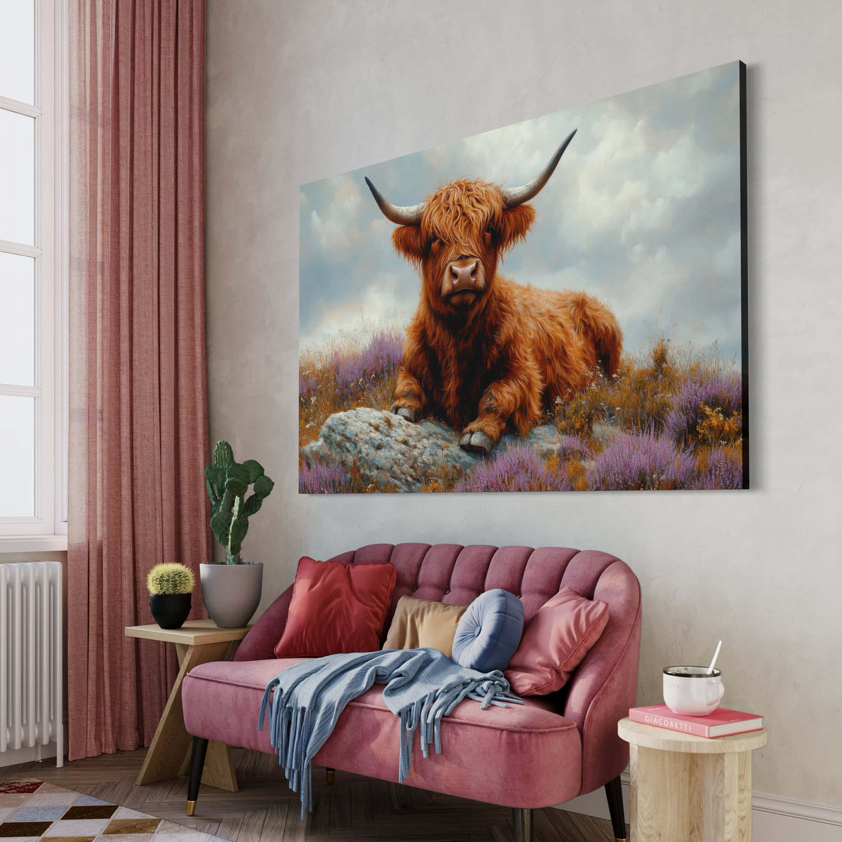 Highland Throne Highland Cow