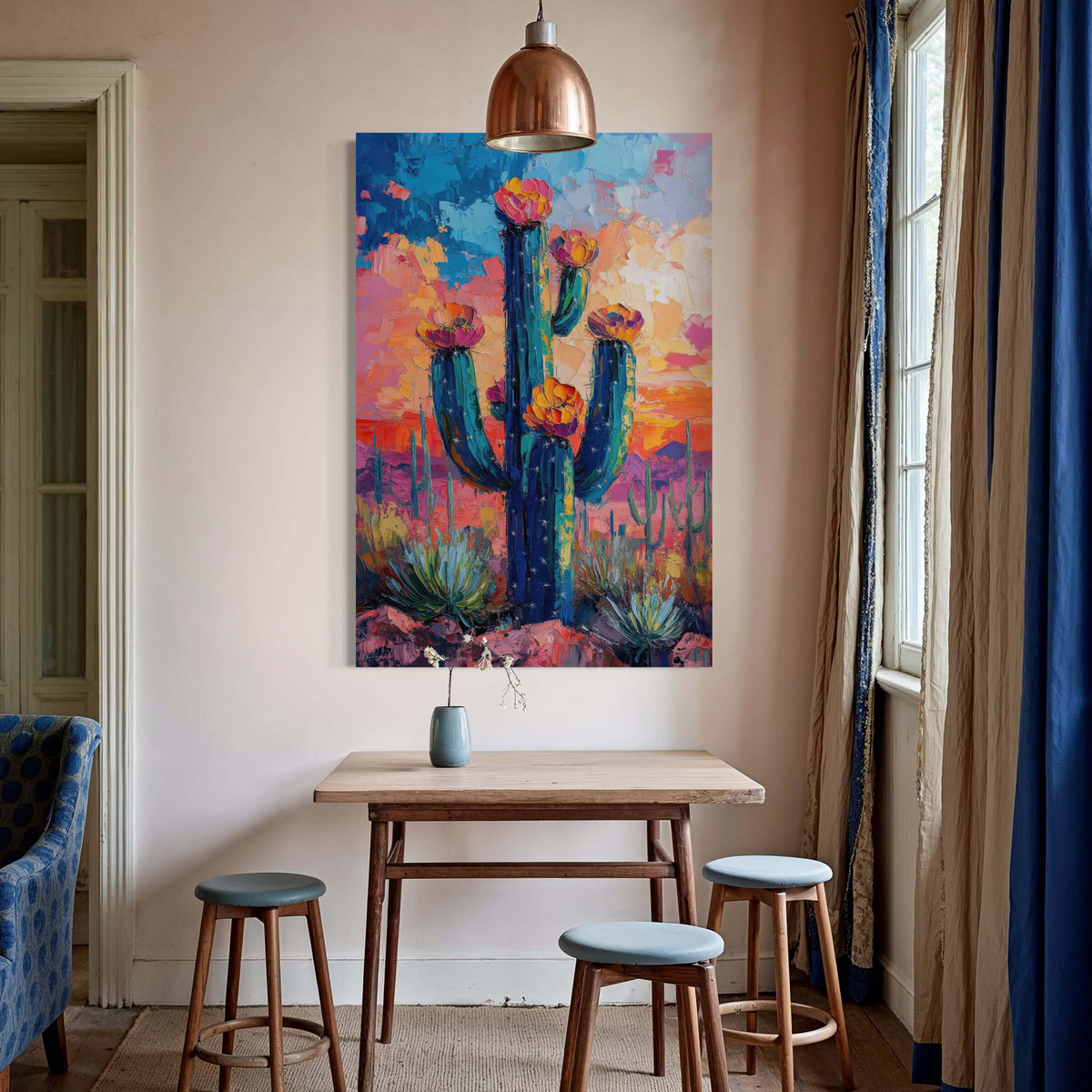 Saguaros in Coronation Flame