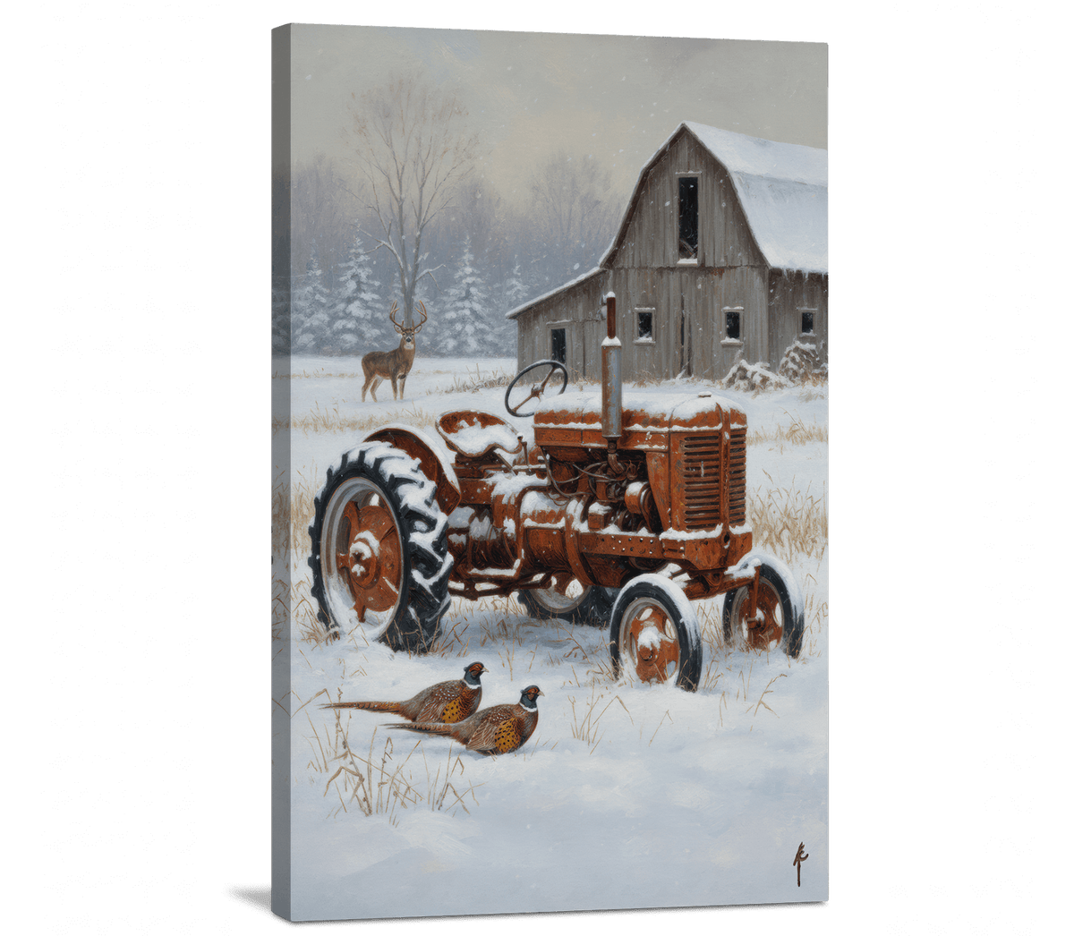 Relics and Ringnecks on a White Morning